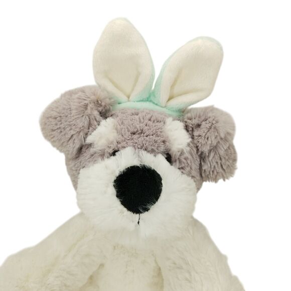 Inter American White Gray Dog Puppy Bunny Rabbit Ears Plush Stuffed Animal Toy - Picture 2 of 9